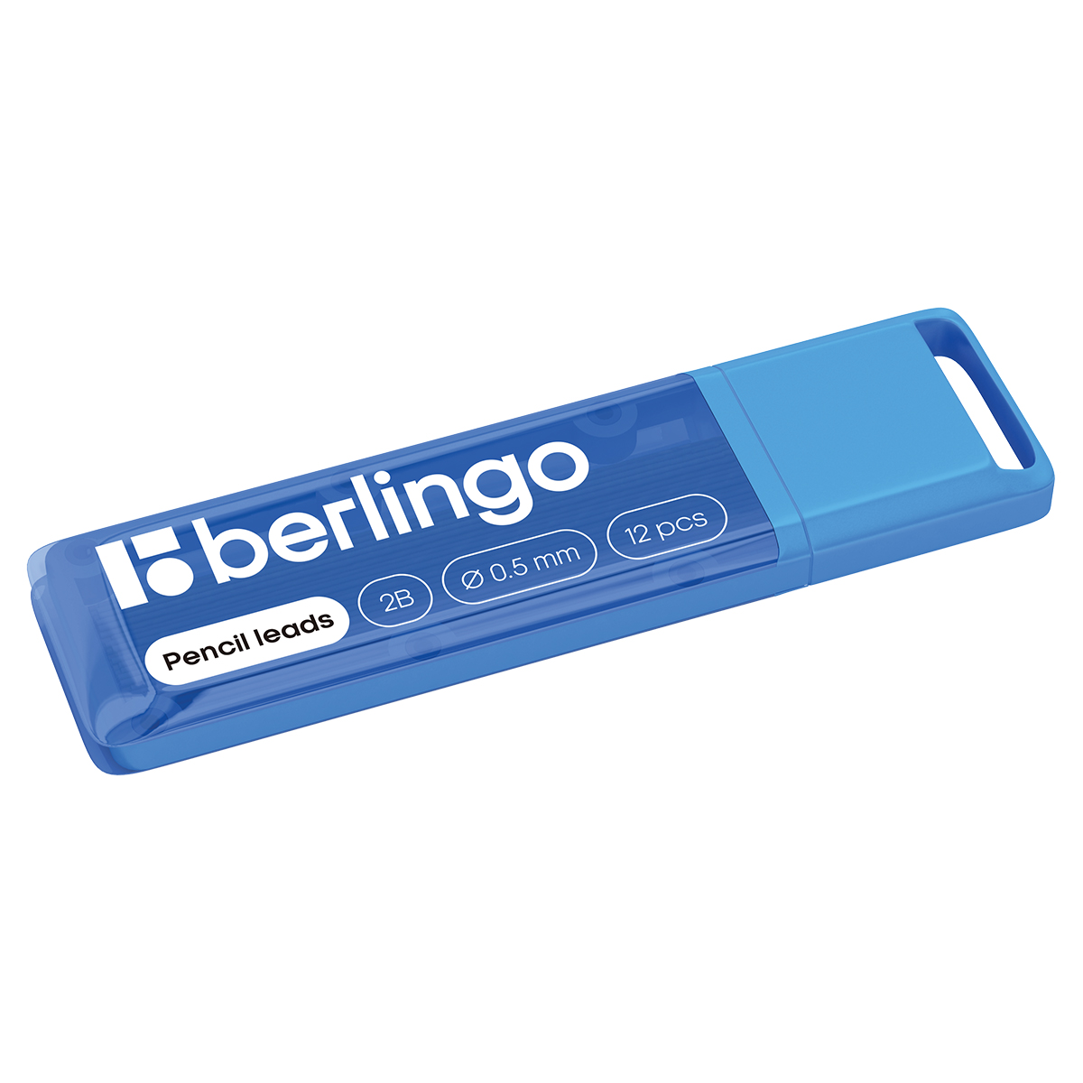 Грифели для механических карандашей Berlingo, 12шт., 0,5мм, 2B - фото 1