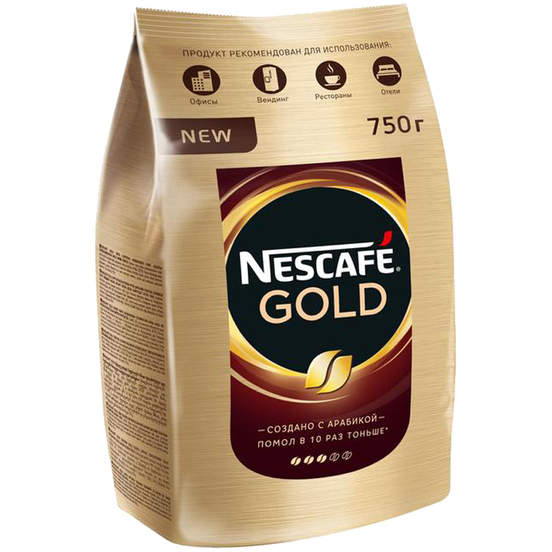 Кофе молотый в растворимом NESCAFE "Gold" 750 г, сублимированный, 12348310 - фото 2