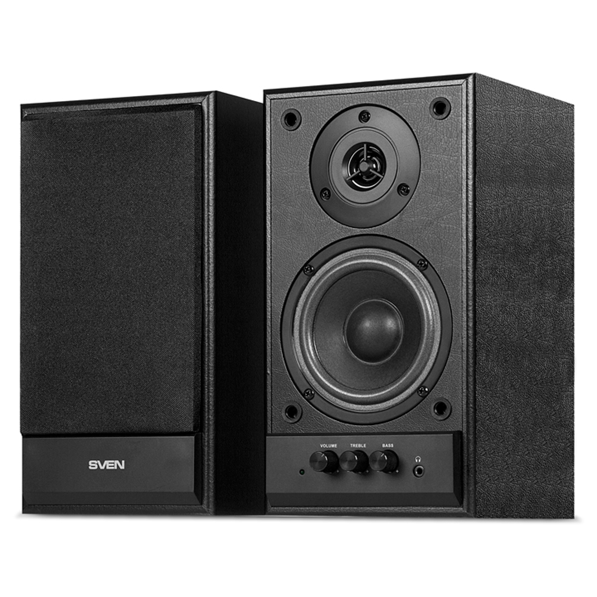 Колонки Sven SPS-702, 2*20W, деревянный корпус, черный - фото 1