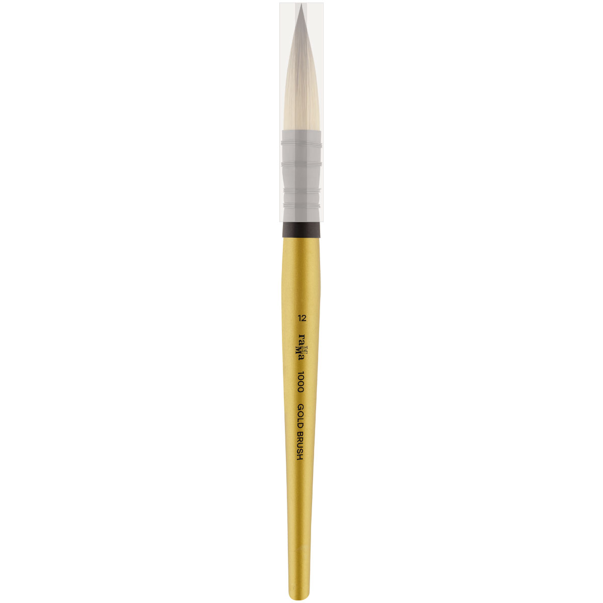 Кисть художественная синтетика Гамма "GOLD BRUSH", круглая №12, французское крепление, короткая ручка - фото 4