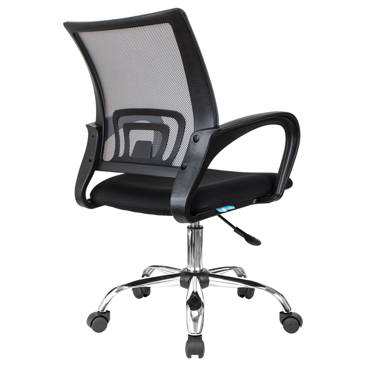Кресло оператора Helmi HL-M95 R (695) "Airy", СН, спинка сетка серая/сиденье ткань TW черная, пиастра - фото 4