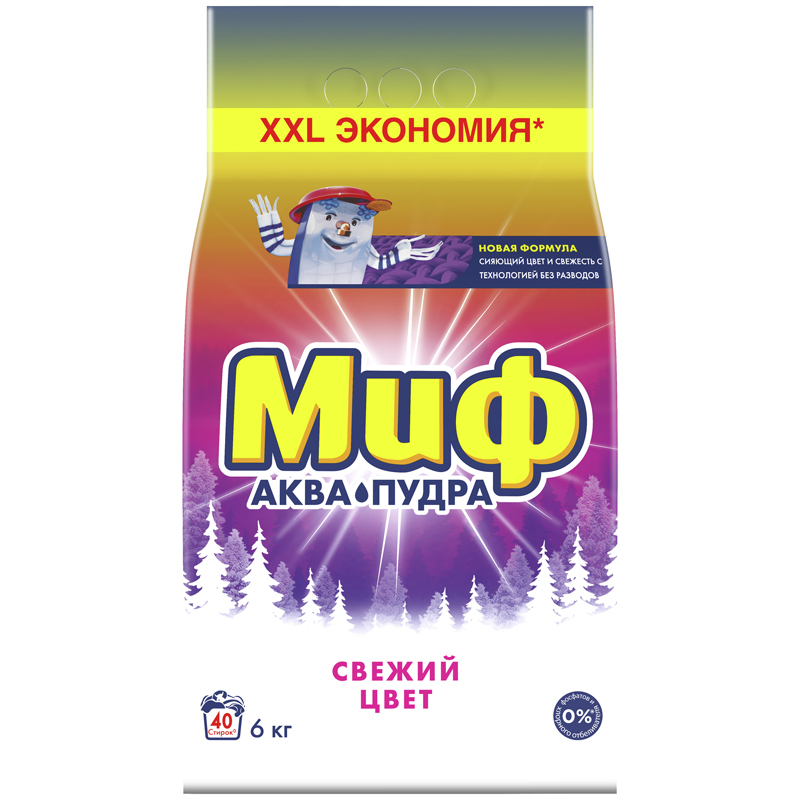 Стиральный порошок-автомат 6 кг, МИФ 3 в 1 "Свежий цвет" - фото 2