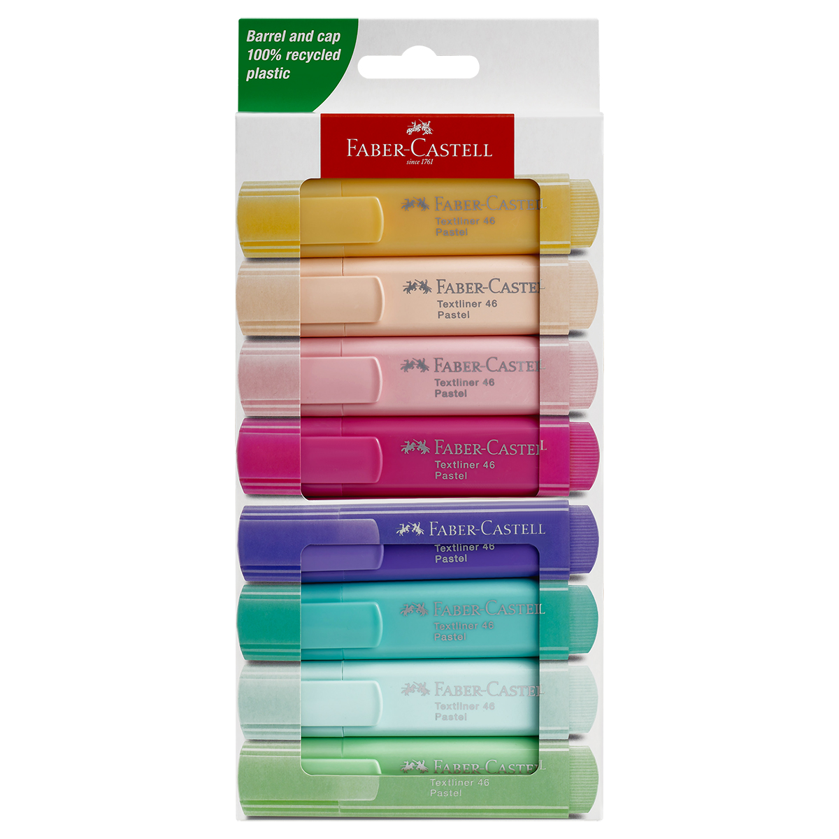 Набор текстовыделителей Faber-Castell "46 Pastel" 08 пастельных цв., 1-5мм - фото 1