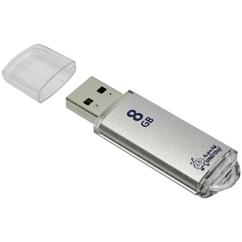 Флеш-память Smartbuy V-Cut, 8Gb, USB 2.0, сереб, SB8GBVC-S - фото 1
