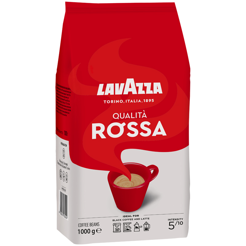 Кофе в зернах Lavazza "Qualit?. Rossa", вакуумный пакет, 1кг - фото 1