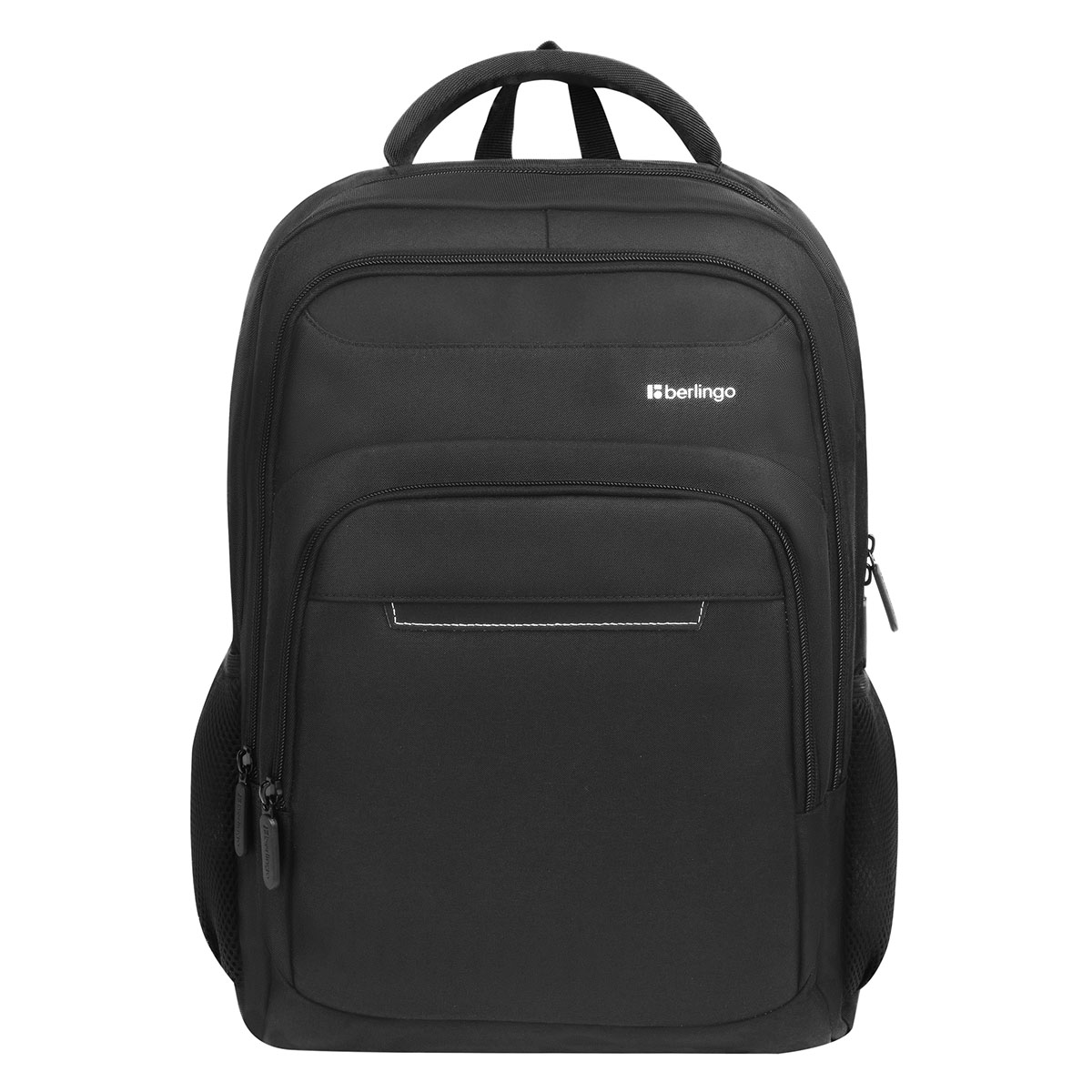 Рюкзак Berlingo City "Strict black" 42*29*17см, 2 отделения, 3 кармана, отделение для ноутбука, эргономическая спинка - фото 1
