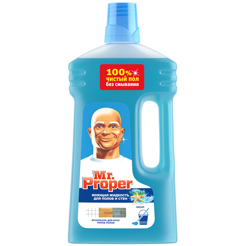 Средство для мытья полов и стен Mr.Proper "Океан", 1л - фото 1