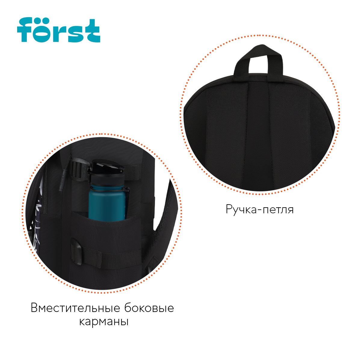 Рюкзак F?rst F-City "Street Beat" 43,5*28*16см, 1 отделение, 5 карманов, уплотненная спинка - фото 6