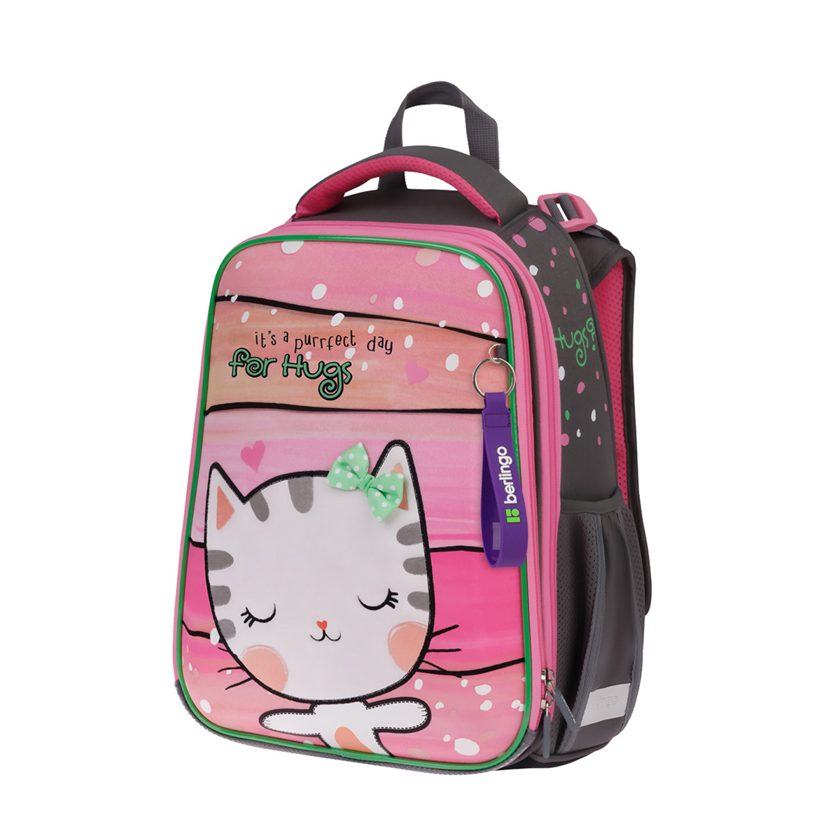 Ранец Berlingo Expert "Cat Hugs" 37*28*16см, 2 отделения, 2 кармана, анатомическая спинка - фото 1