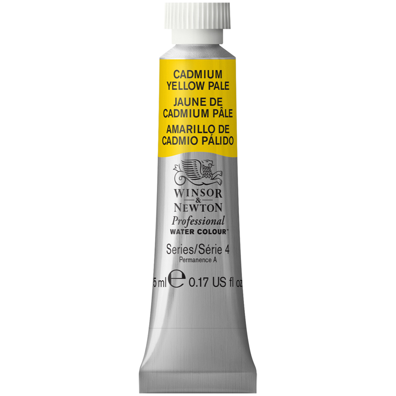 Акварель художественная Winsor&Newton "Professional", 5мл, туба, №118 кадмий желтый бледный - фото 1