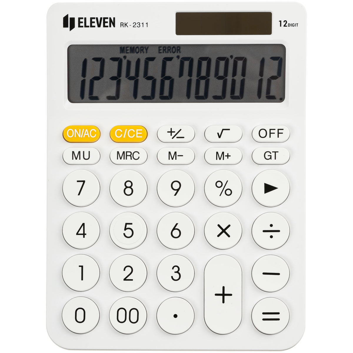 Калькулятор настольный Eleven RK-2311-WH, 12 разрядов, двойное питание, 143*192*26мм, белый - фото 2