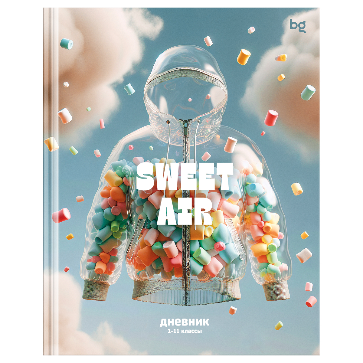 Дневник 1-11 кл. 48л. (твердый) BG "Sweet air", soft-touch ламинация - фото 1