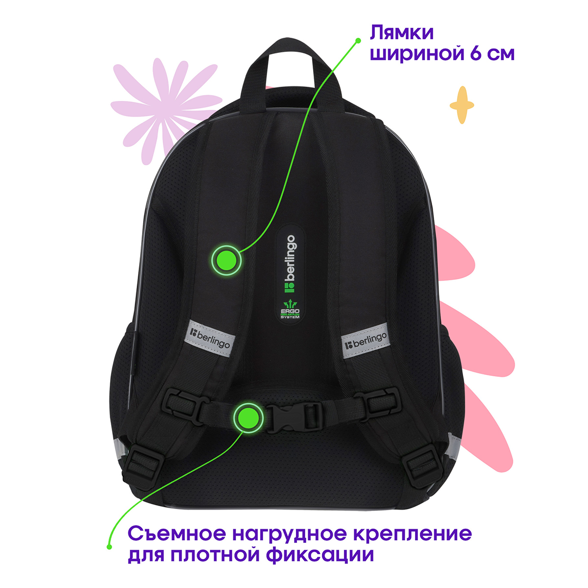 Ранец Berlingo Expert Plus "Pixel style" 38*29*15см, 2 отделения, 2 кармана, анатомическая спинка - фото 4