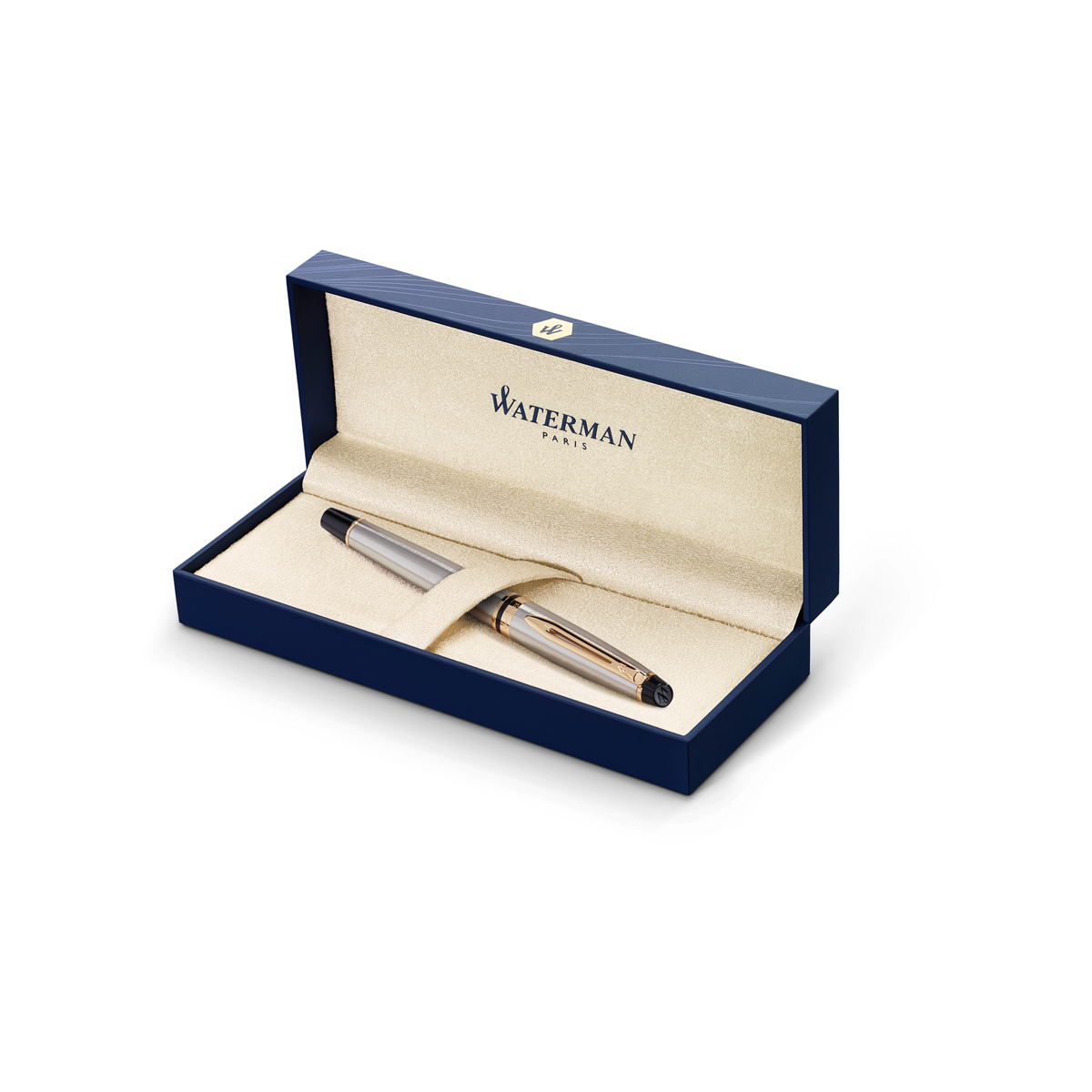 Ручка-роллер Waterman "Expert Stainless Steel GT" черная, 0,8мм, подарочная упаковка - фото 3