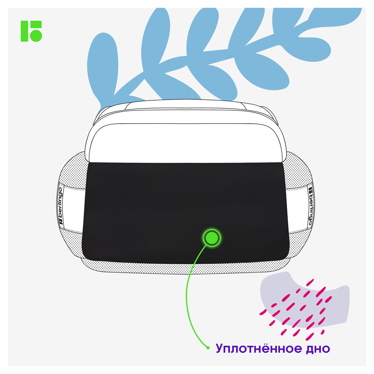Рюкзак Berlingo U4 "City style" 41*29,5*13см, 2 отделения, 3 кармана, эргономичная спинка - фото 6
