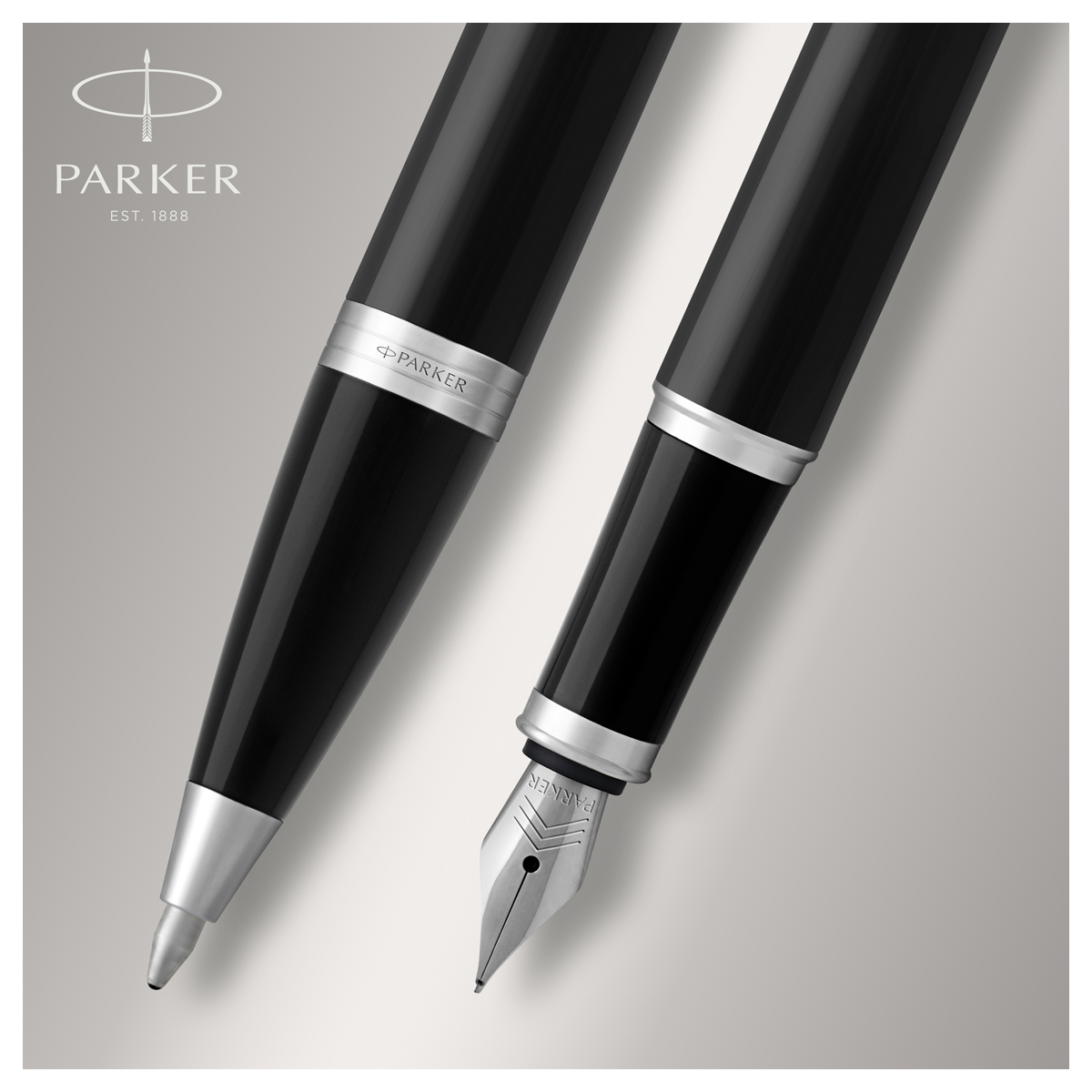 Набор Parker "IM Black CT": ручка шариковая, 1,0мм и ручка перьевая, 1,0мм, подарочная упаковка - фото 2