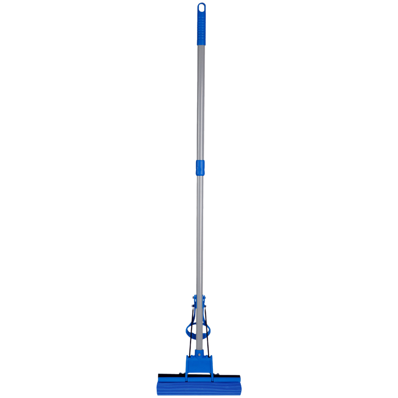Швабра самоотжимная OfficeClean Professional с губ. насадкой, ПВА 27см, ролик. отжим, телеск. ручка 70-125 - фото 3