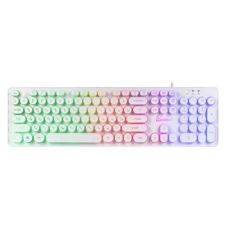 Клавиатура проводная Smartbuy ONE 329, USB, с подсветкой, белая - фото 1