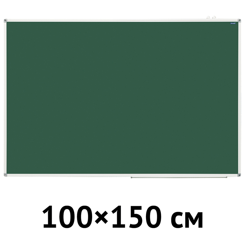 Доска магнитно-меловая OfficeSpace, 100*150см, алюминиевая рамка, полочка - фото 2