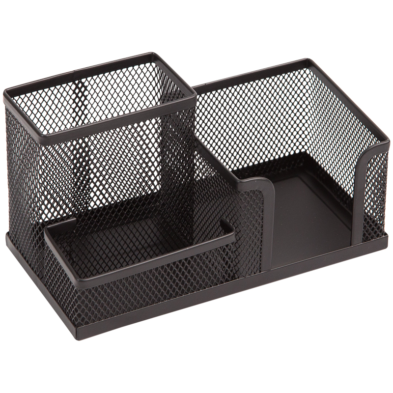 Настольная подставка Berlingo "Steel&Style", 3 секции, металлическая, черная - фото 1