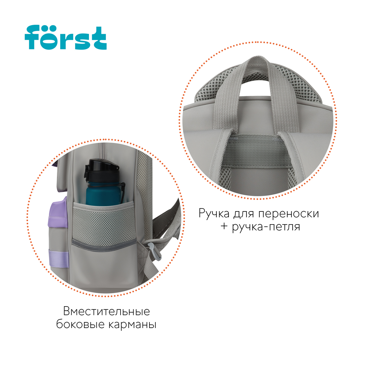 Рюкзак F?rst F-Color "Lavanda" 39,5*28,5*14см, 1 отделение, 4 кармана, уплотненная спинка - фото 8