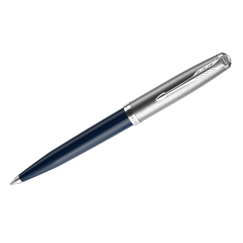 Ручка шариковая Parker "51 Midnight Blue CT" черная, 1,0мм, поворот., подарочная упаковка - фото 1