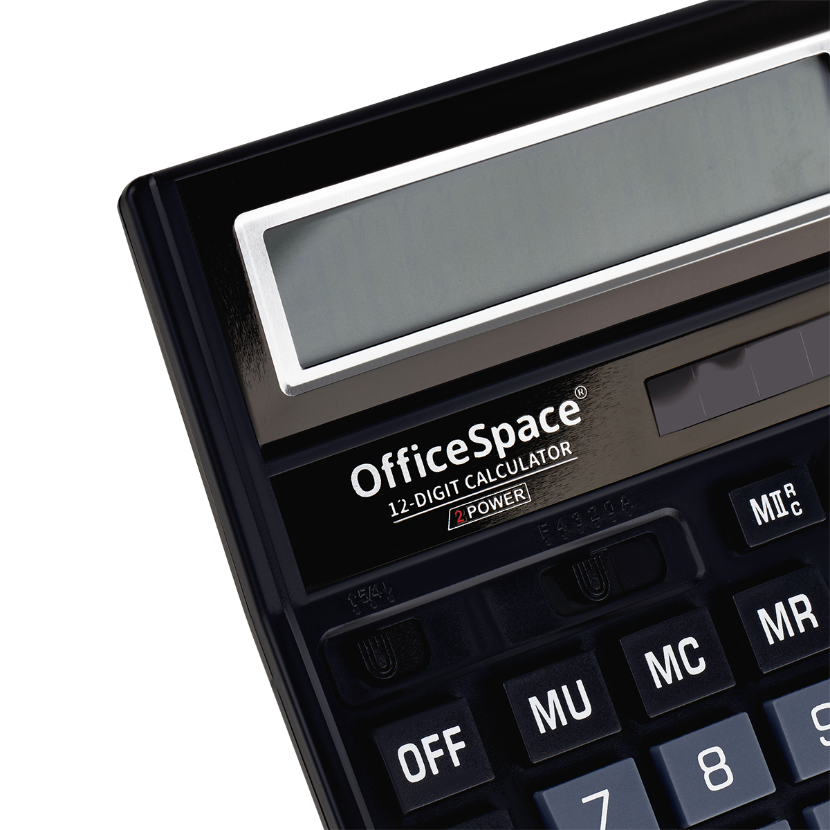 Калькулятор настольный OfficeSpace, 12 разрядов, двойное питание, 143*190*29мм, черный - фото 6