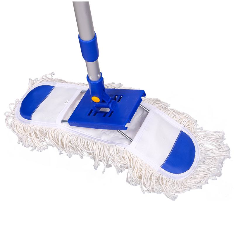 Швабра-рамка OfficeClean Professional, алюм. ручка 75-130см, насадка МОП хлопок (карманы) 40см - фото 4