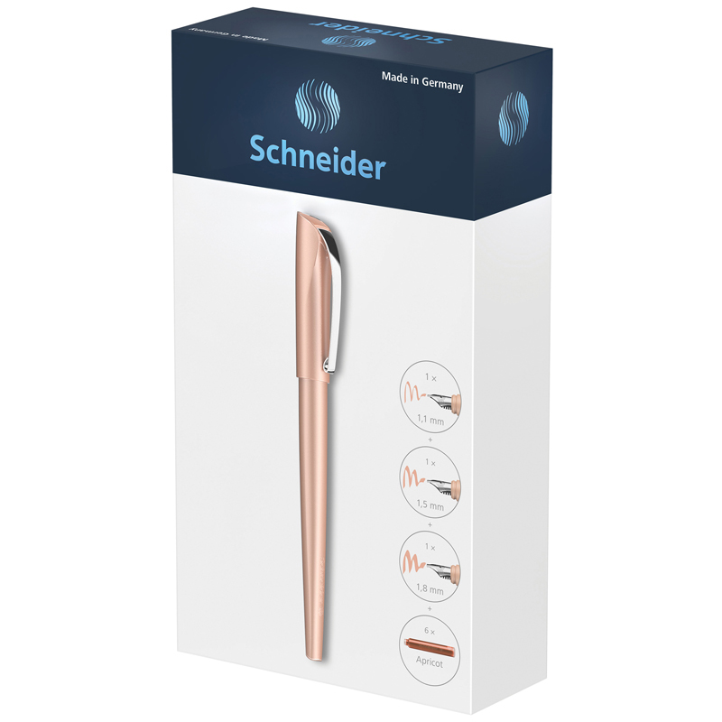Подарочный набор Schneider "Callissima Абрикос", перьевая ручка, наконечник 1,5мм, наконечник 1,8мм - фото 5
