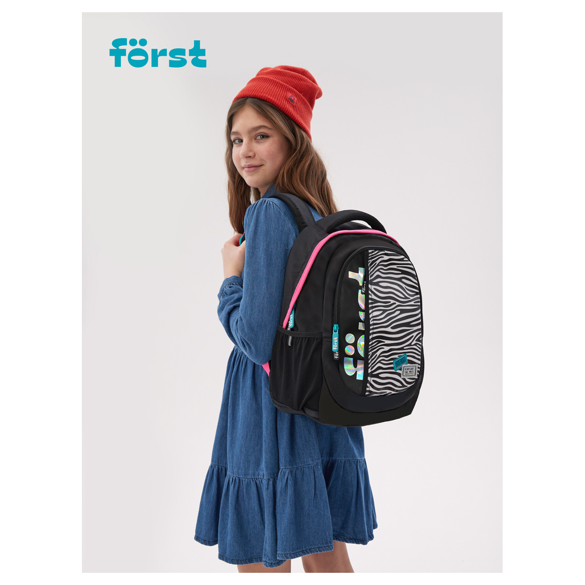 Рюкзак F?rst F-Trend "Fashion zebra" 40*29*18см, 2 отделения, 3 кармана, эргономичная спинка - фото 10