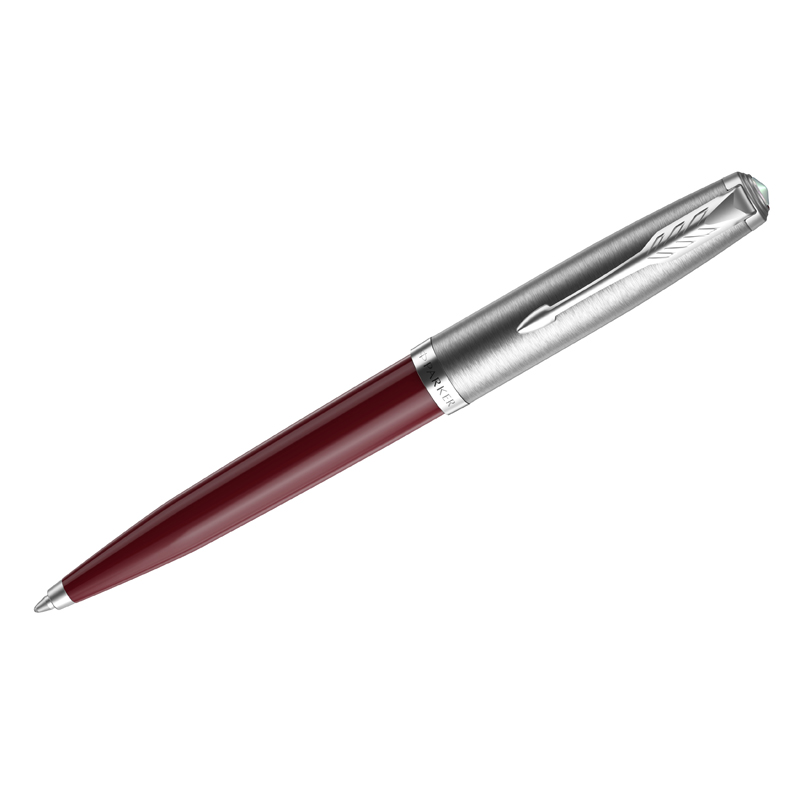 Ручка шариковая Parker "51 Burgundy CT" черная, 1,0мм, поворот., подарочная упаковка - фото 1
