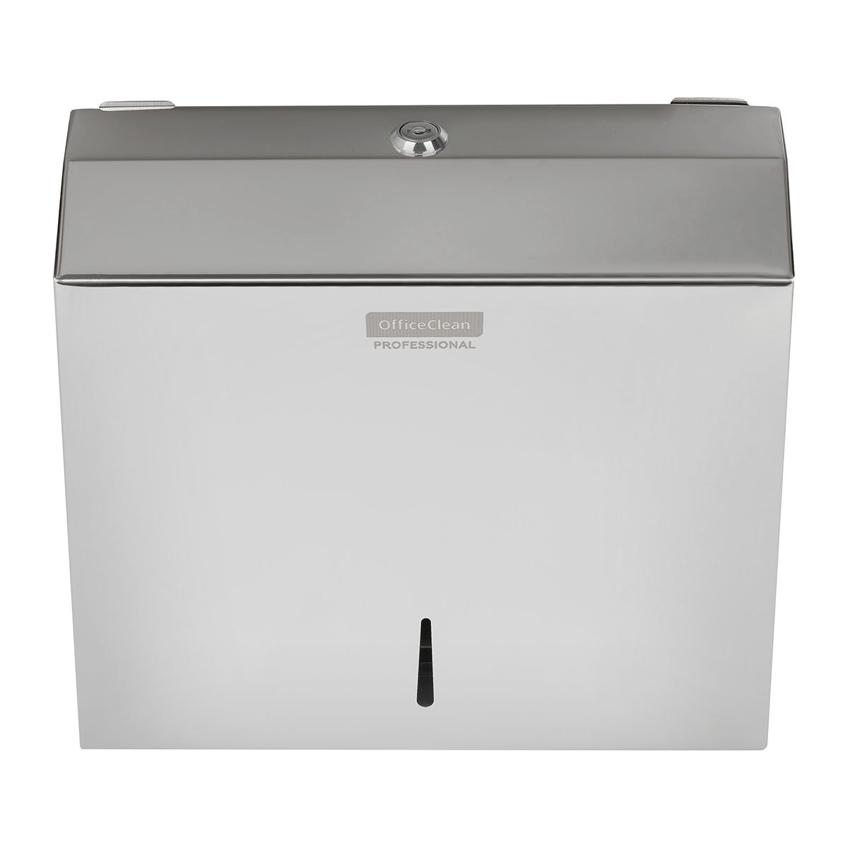Диспенсер для полотенец листовых OfficeClean Professional (Z-сл.), нержавеющая сталь, глянцевое покрытие - фото 3