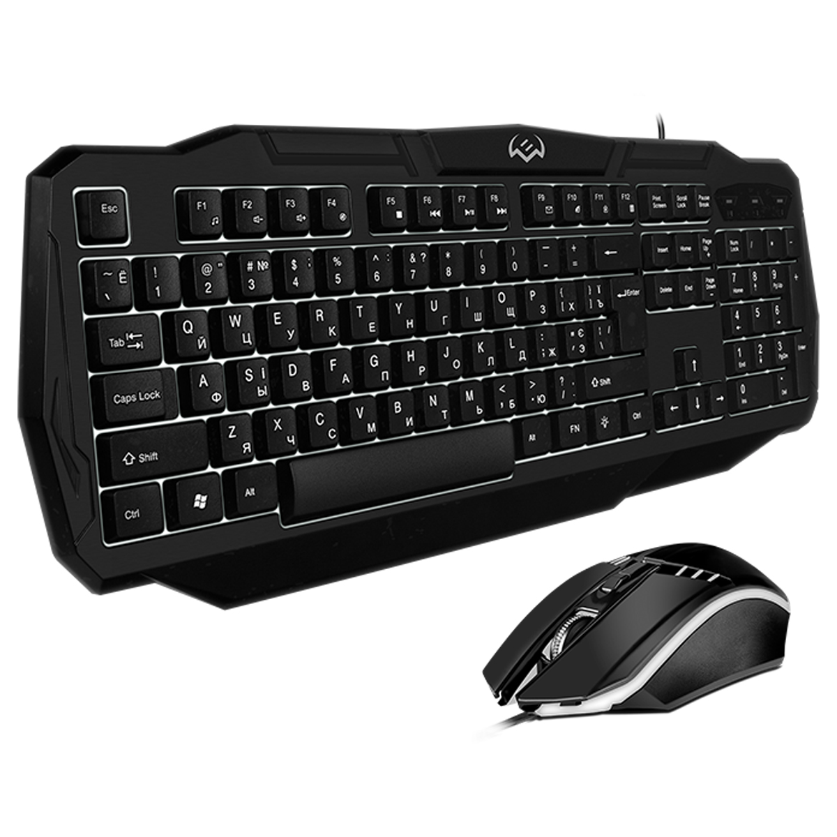 Комплект клавиатура + мышь Sven GS-9100, USB, подсветка, черный - фото 6