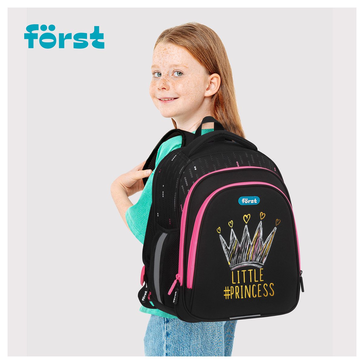 Ранец F?rst F-Base "Lovely" 36*29*17см, 3 отделения, 2 кармана, анатомическая спинка - фото 10