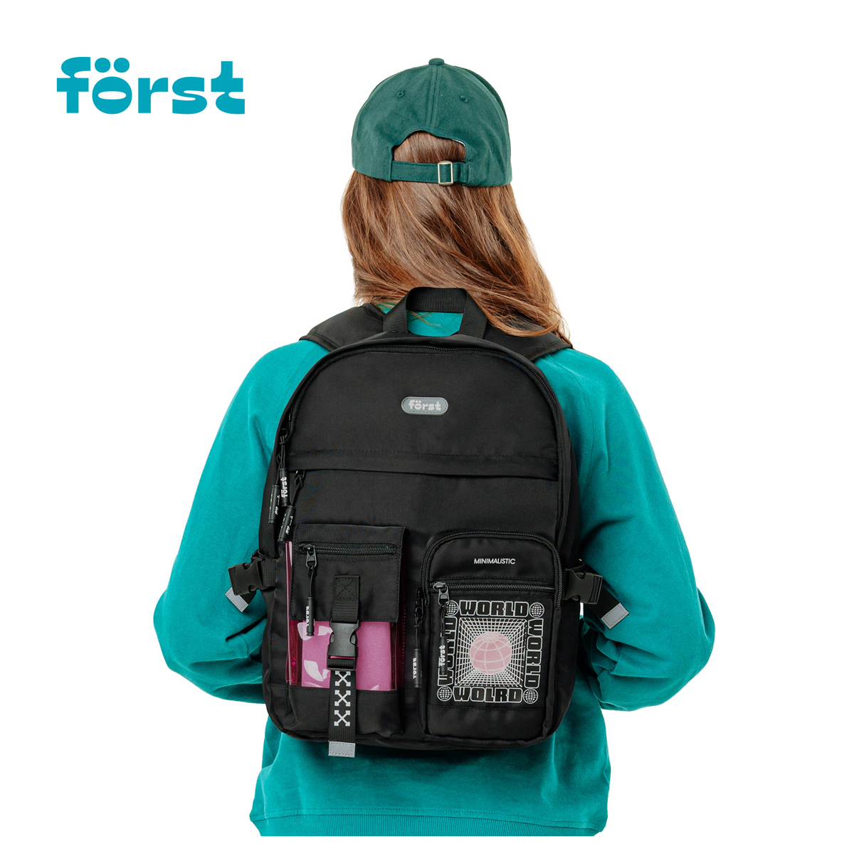 Рюкзак F?rst F-Teens "World" 40*28*15см, 1 отделение, 7 карманов, уплотненная спинка - фото 10