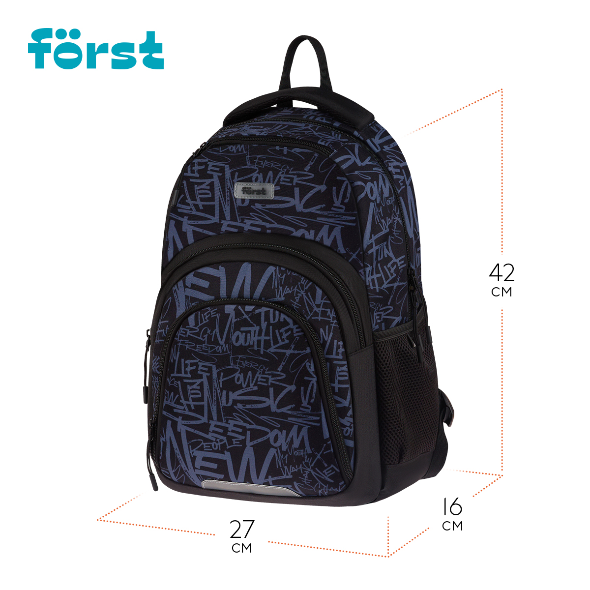 Рюкзак F?rst F-Line "Free people" 42*27*16см, 1 отделение, 5 карманов, уплотненная спинка - фото 9
