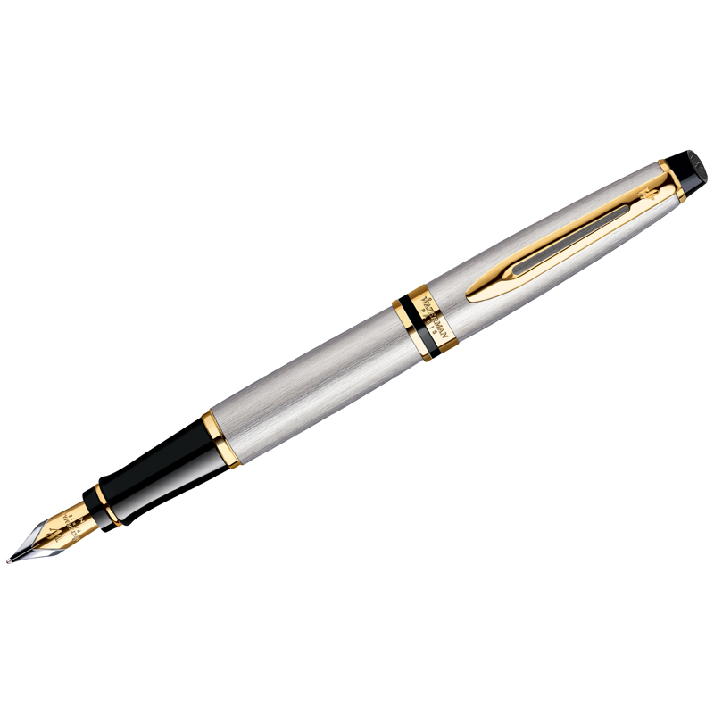 Ручка перьевая Waterman "Expert Stainless Steel GT", синий, 0,8мм, подарочная упаковка - фото 1