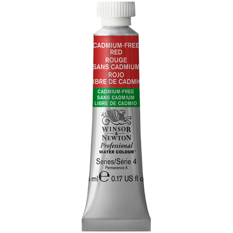 Акварель художественная Winsor&Newton "Professional", 5мл, туба, №901 бескадмиевый красный - фото 1