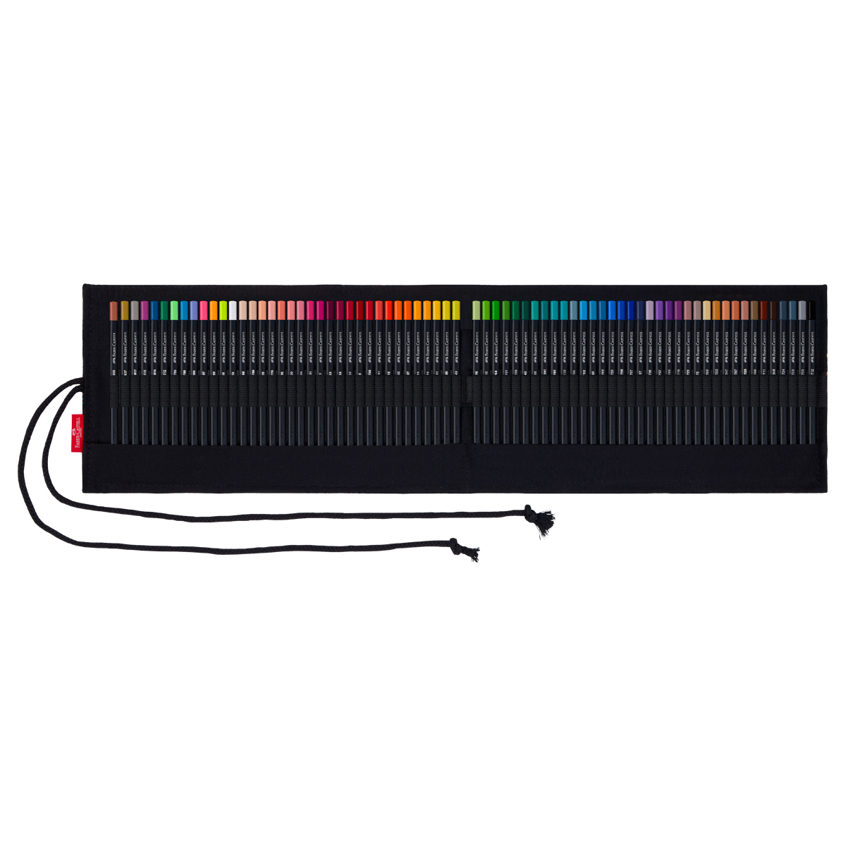 Карандаши цветные Faber-Castell "Black Edition", 72 цв., трехгран., черное дерево, заточен., пенал-скрутка - фото 5
