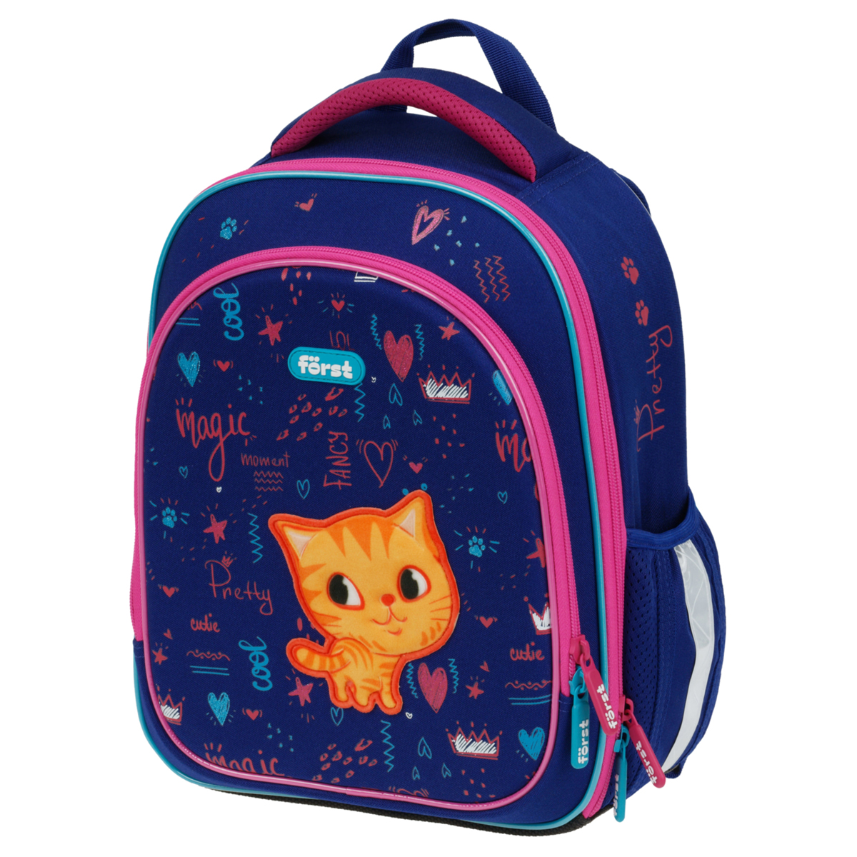Ранец F?rst F-LIGHT "Funny cat" 37*28*16см, 2 отделения, 2 кармана, анатомическая спинка - фото 1