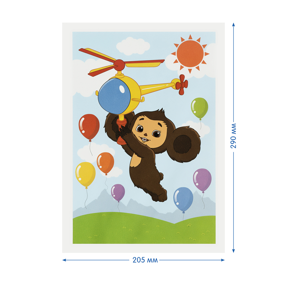 Фреска-картина из песка Мульти-Пульти "Чебурашка", картонная коробка - фото 3