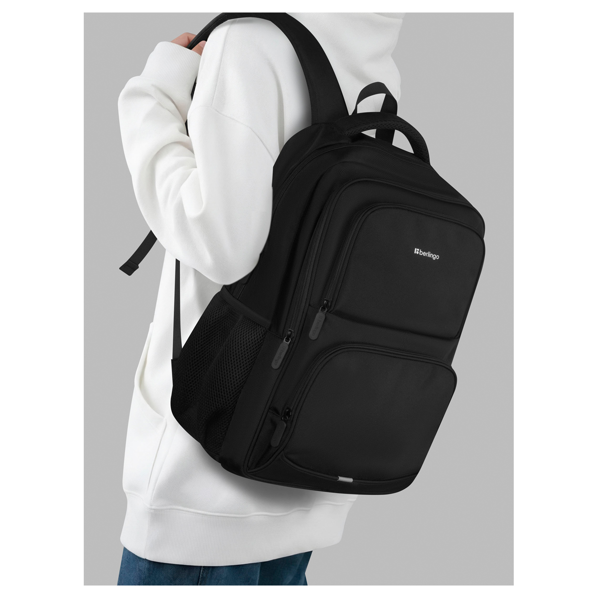 Рюкзак Berlingo City "Ergonomic" 43*30*17см, 2 отделения, 4 кармана, отделение для ноутбука, эргономическая спинка - фото 3