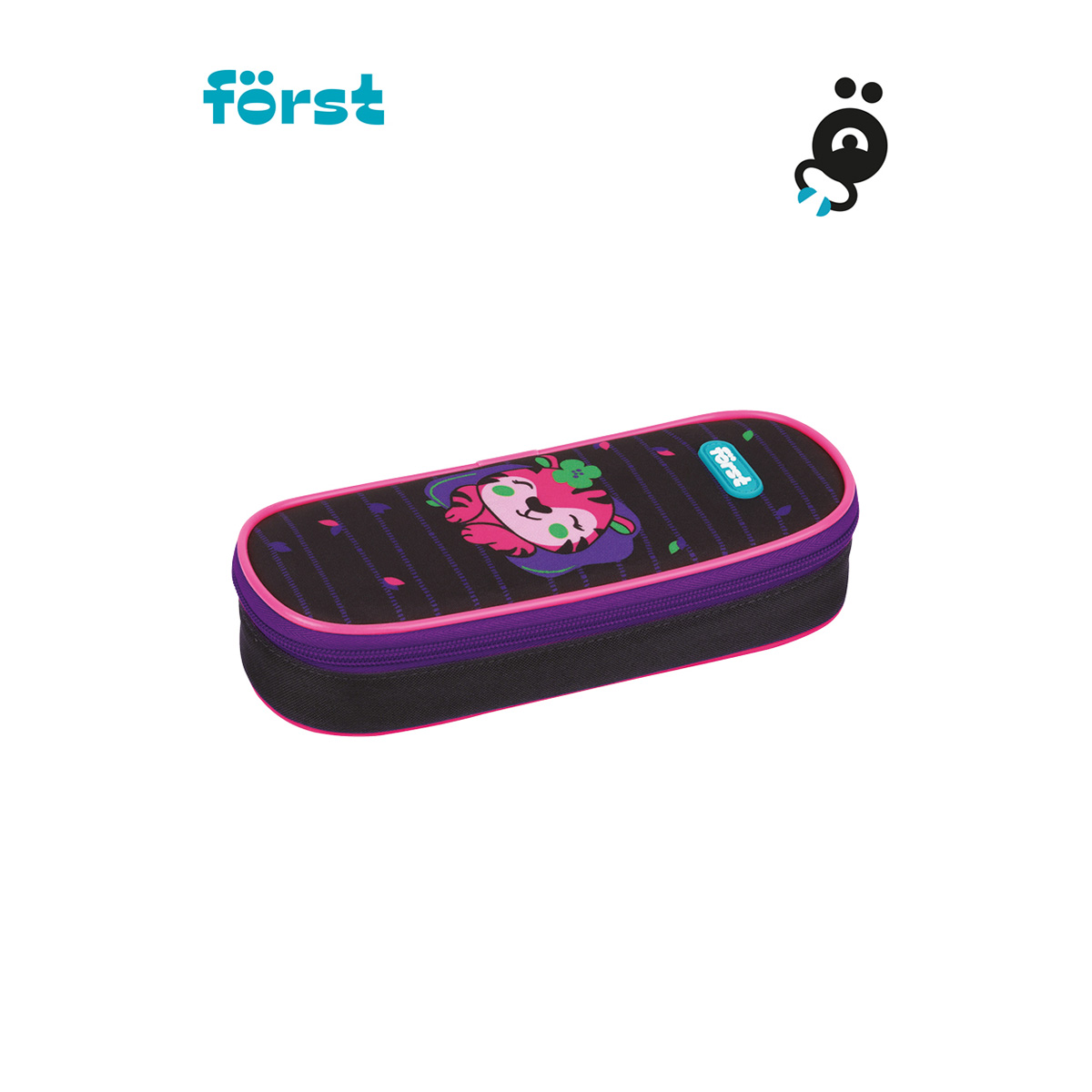 Пенал корпусный 1 отделение, 220*90*45 F?rst "Pink tiger", полиэстер - фото 2