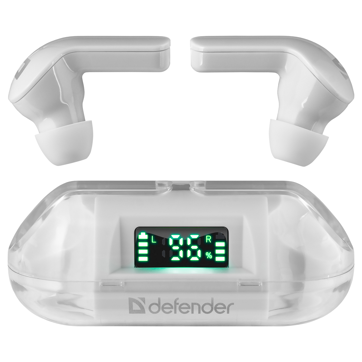 Наушники с микрофоном беспроводные Defender Twins 916, Bluetooth, разъем Type-C, белый - фото 5