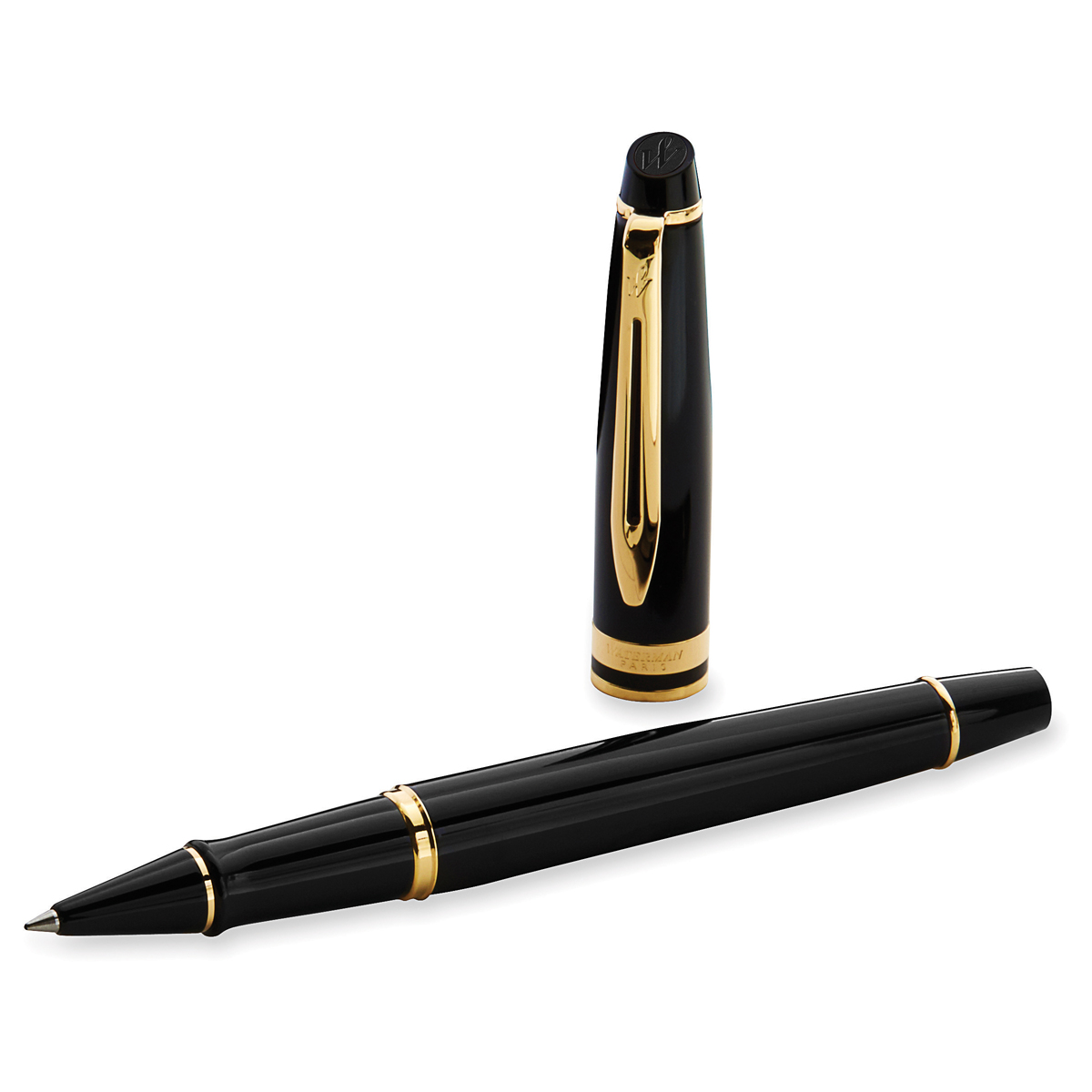 Ручка-роллер Waterman "Expert Black Lacquer GT" черная, 0,8мм, подарочная упаковка - фото 2