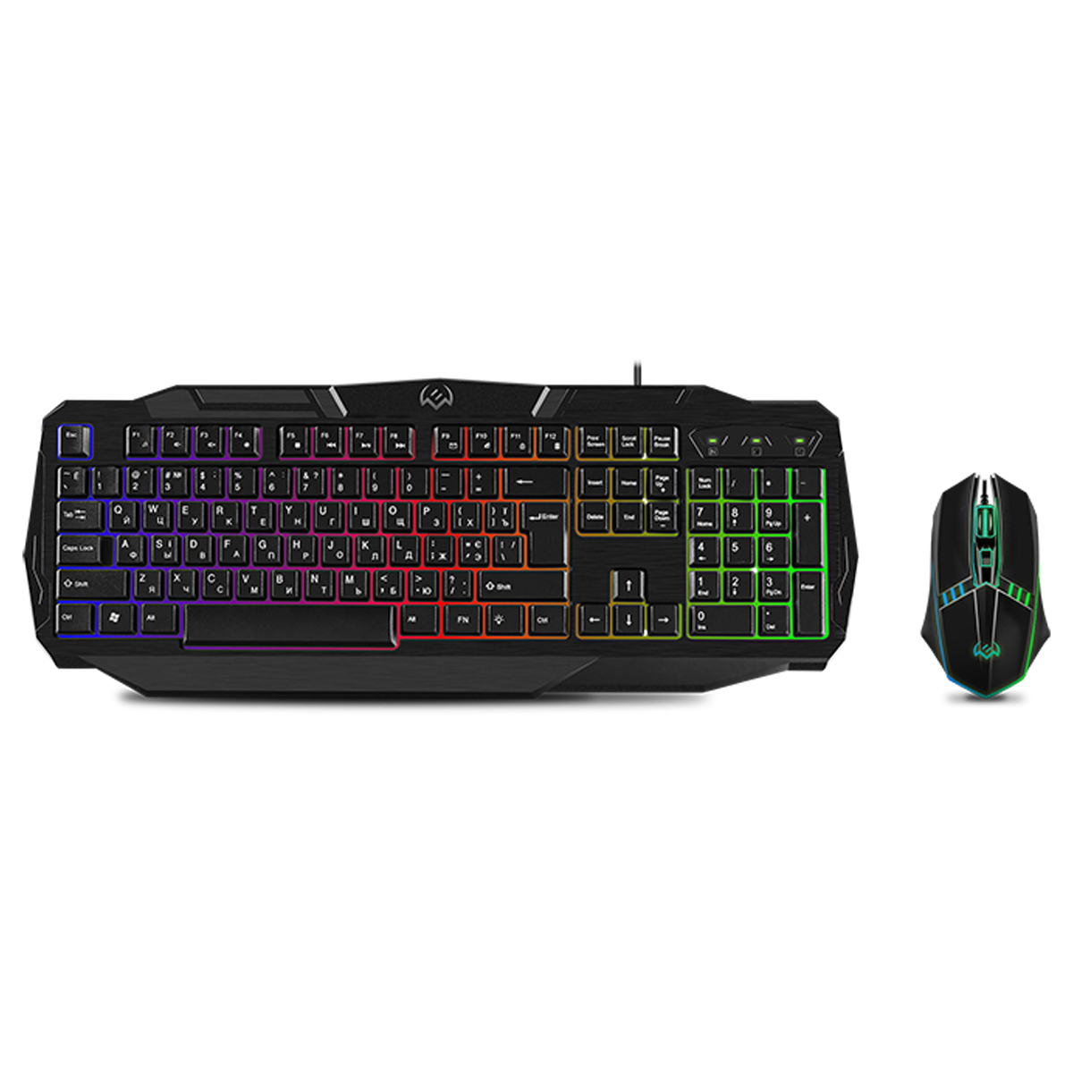 Комплект клавиатура + мышь Sven GS-9100, USB, подсветка, черный - фото 1