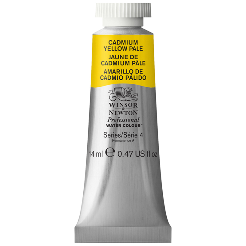 Акварель художественная Winsor&Newton "Professional", 14мл, туба, бледно-желтый кадмий - фото 1