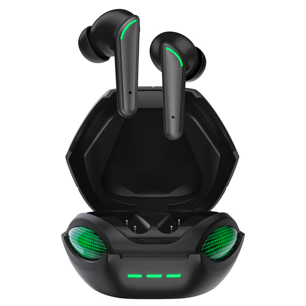 Наушники с микрофоном беспроводные Smartbuy Taipan 2, Bluetooth 5.0, TWS, сенс. упр., разъем Type-C, черный - фото 1