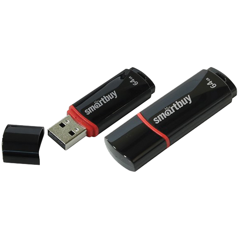 Флеш-память Smartbuy Crown, 64Gb, USB 2.0, чер, SB64GBCRW-K - фото 1