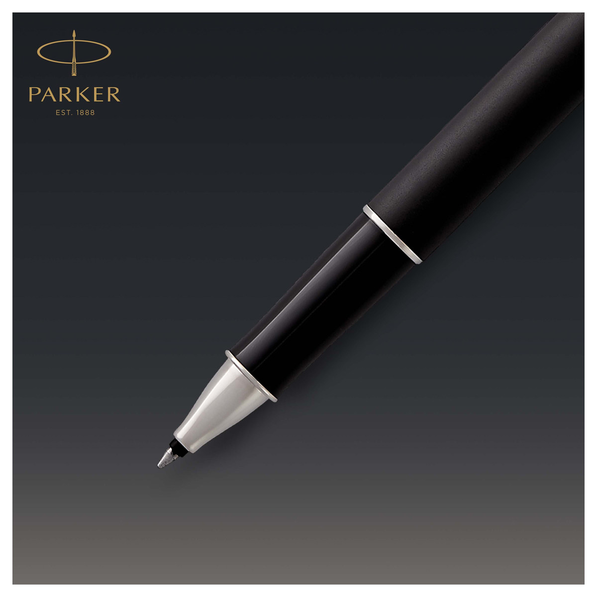 Ручка-роллер Parker "Sonnet Matte Black CT" черная, 0,8мм, подарочная упаковка - фото 4